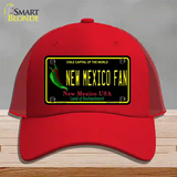 New Mexico Fan Novelty License Plate Hat Mesh / Red