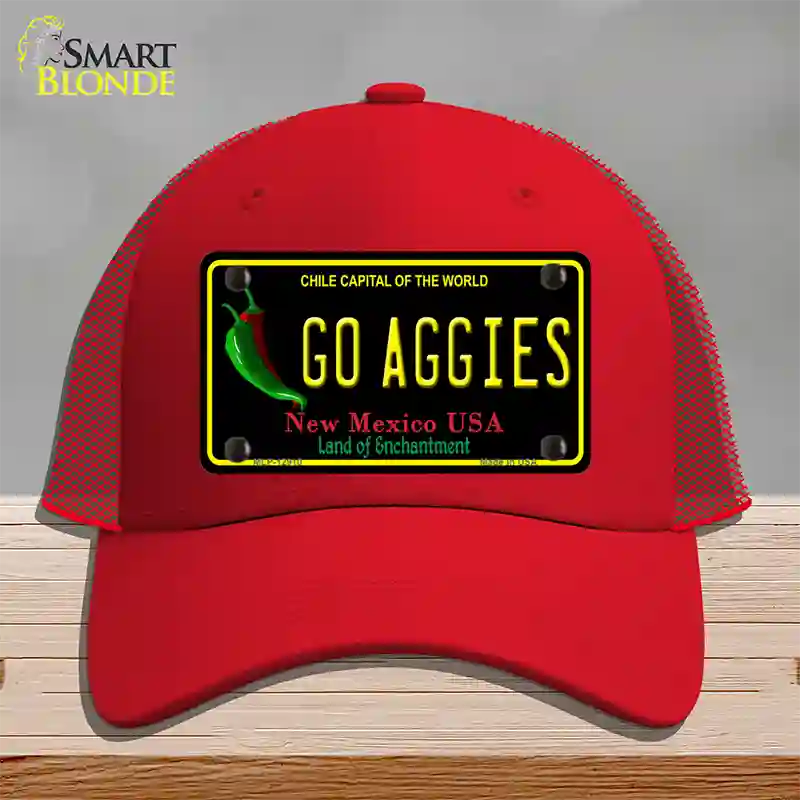 Go Aggies Novelty License Plate Hat Mesh / Red