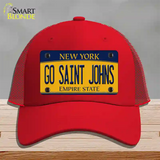 Go Saint Johns Novelty License Plate Hat Mesh / Red