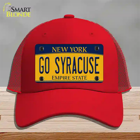 Go Syracuse Novelty License Plate Hat Mesh / Red