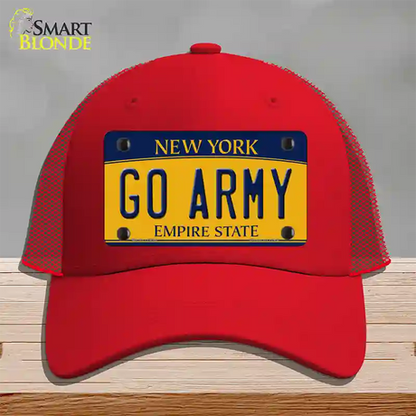 Go Army Novelty License Plate Hat Mesh / Red