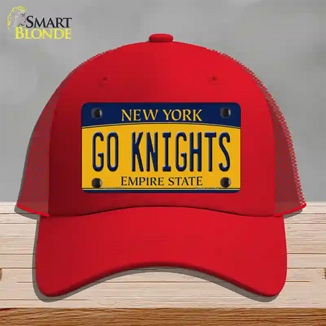 Go Black Knights Novelty License Plate Hat Mesh / Red