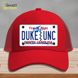 Duke | UNC Novelty License Plate Hat Mesh / Red