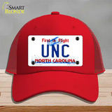 Univ North Carolina Novelty License Plate Hat Mesh / Red