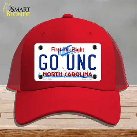 Go Univ North Carolina Novelty License Plate Hat Mesh / Red