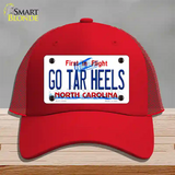 Go Tar Heels Novelty License Plate Hat Mesh / Red