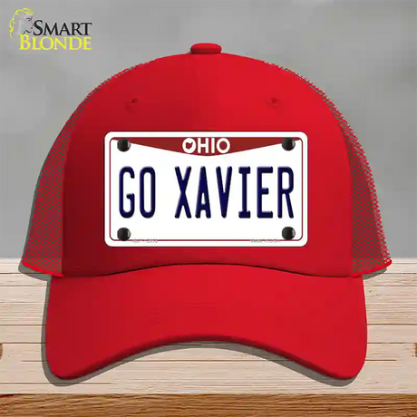 Go Xavier Novelty License Plate Hat Mesh / Red