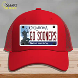 Go Sooners Novelty License Plate Hat Mesh / Red