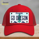 Go Oregon Novelty License Plate Hat Mesh / Red