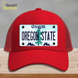 Oregon State Novelty License Plate Hat Mesh / Red