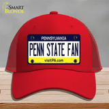 Penn State Fan Novelty License Plate Hat Mesh / Red