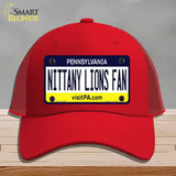 Nittany Lions Fan Novelty License Plate Hat Mesh / Red