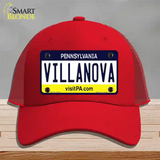 Villanova Novelty License Plate Hat Mesh / Red