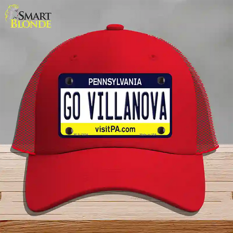 Go Villanova Novelty License Plate Hat Mesh / Red