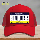 Go Wildcats Pennsylvania Novelty License Plate Hat Mesh / Red