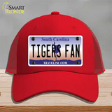 South Carolina Plate Tigers Fan Novelty License Plate Hat Mesh / Red