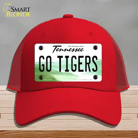 Tennessee Go Tigers Novelty License Plate Hat Mesh / Red