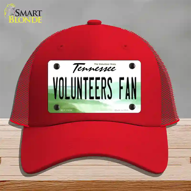 Volunteers Fan Novelty License Plate Hat Mesh / Red