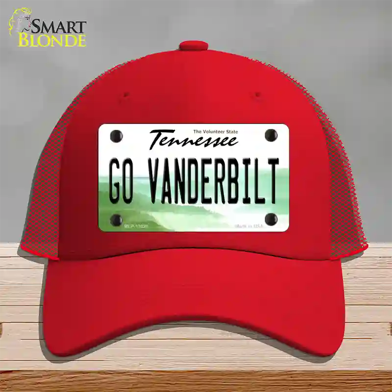 Go Vanderbilt Novelty License Plate Hat Mesh / Red