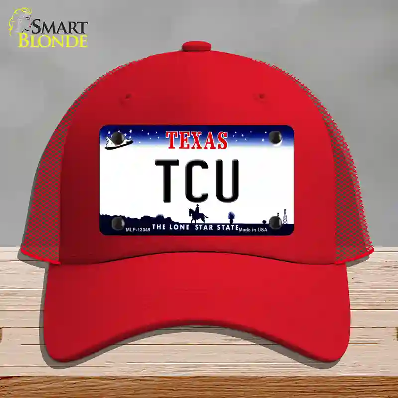 TCU Novelty License Plate Hat Mesh / Red