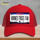 Horned Frogs Fan Novelty License Plate Hat Mesh / Red