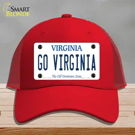 Go Virginia Novelty License Plate Hat Mesh / Red