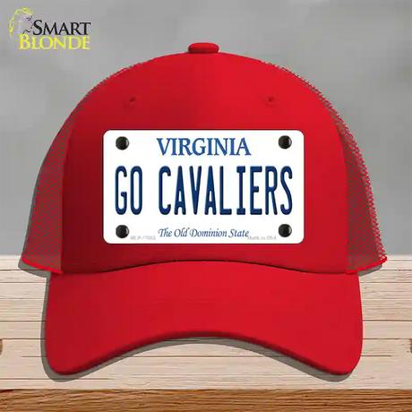 Go Cavaliers Novelty License Plate Hat Mesh / Red