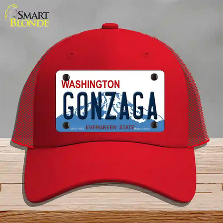 Gonzaga Novelty License Plate Hat Mesh / Red