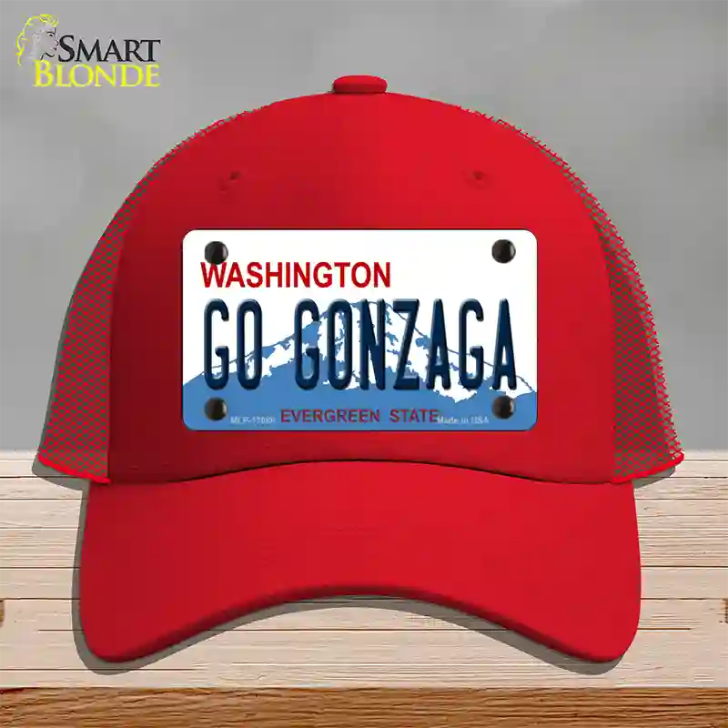 Go Gonzaga Novelty License Plate Hat Mesh / Red