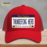 Thundering Herd Novelty License Plate Hat Mesh / Red