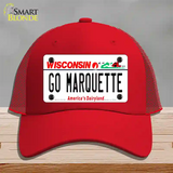 Go Marquette Novelty License Plate Hat Mesh / Red