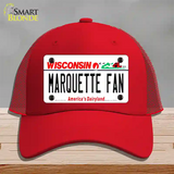 Marquette Fan Novelty License Plate Hat Mesh / Red