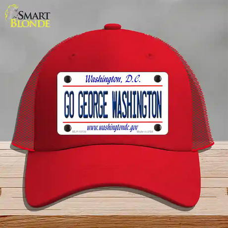 Go George Washington Novelty License Plate Hat Mesh / Red