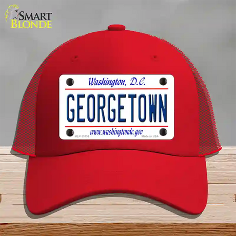 Georgetown Novelty License Plate Hat Mesh / Red