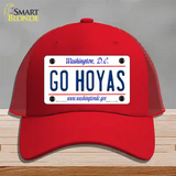 Go Hoyas Novelty License Plate Hat Mesh / Red