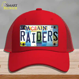 Raiders Strip Art Novelty License Plate Hat Tag Mesh / Red