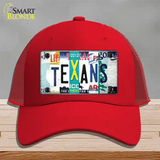 Texans Strip Art Novelty License Plate Hat Tag Mesh / Red