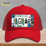 Jaguars Strip Art Novelty License Plate Hat Tag Mesh / Red