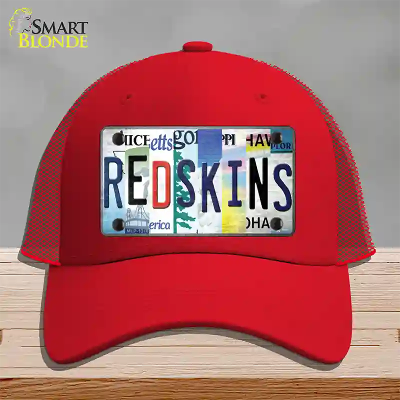 Redskins Strip Art Novelty License Plate Hat Tag Mesh / Red