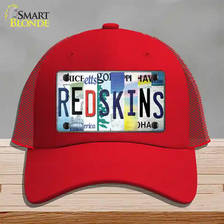 Redskins Strip Art Novelty License Plate Hat Tag Mesh / Red