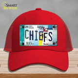 Chiefs Strip Art Novelty License Plate Hat Tag Mesh / Red