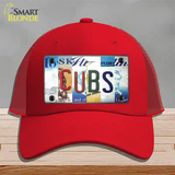 Cubs Strip Art Novelty License Plate Hat Tag Mesh / Red