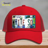 White Sox Strip Art Novelty License Plate Hat Tag Mesh / Red