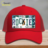 Rockies Strip Art Novelty License Plate Hat Tag Mesh / Red