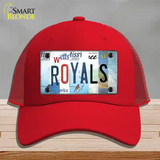 Royals Strip Art Novelty License Plate Hat Tag Mesh / Red