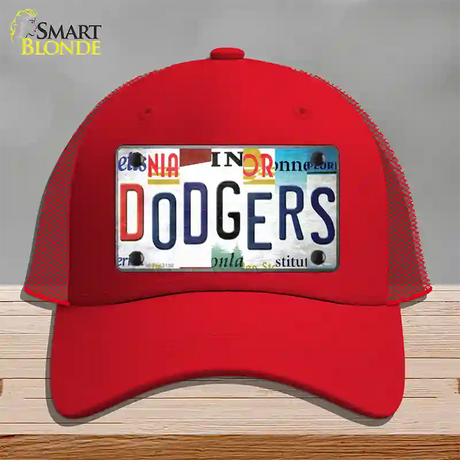 Dodgers Strip Art Novelty License Plate Hat Tag Mesh / Red