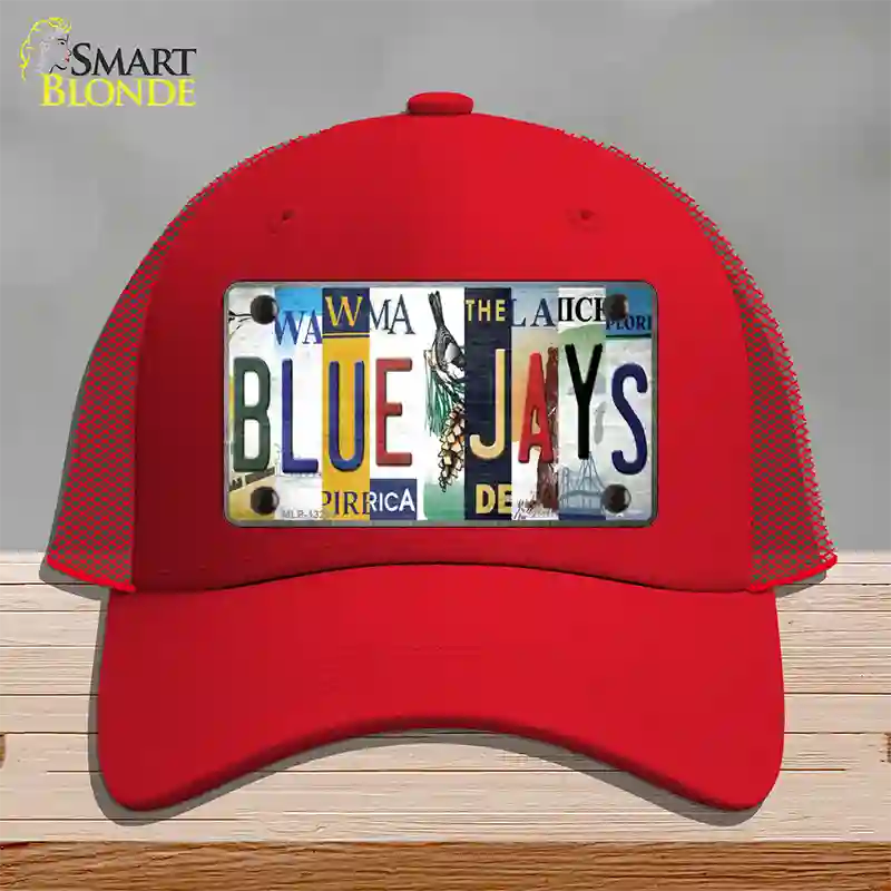 Blue Jays Strip Art Novelty License Plate Hat Tag Mesh / Red