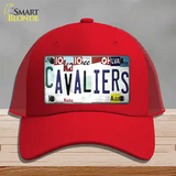 Cavaliers Strip Art Novelty License Plate Hat Tag Mesh / Red