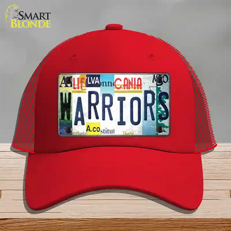 Warriors Strip Art Novelty License Plate Hat Tag Mesh / Red