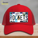 Rockets Strip Art Novelty License Plate Hat Tag Mesh / Red